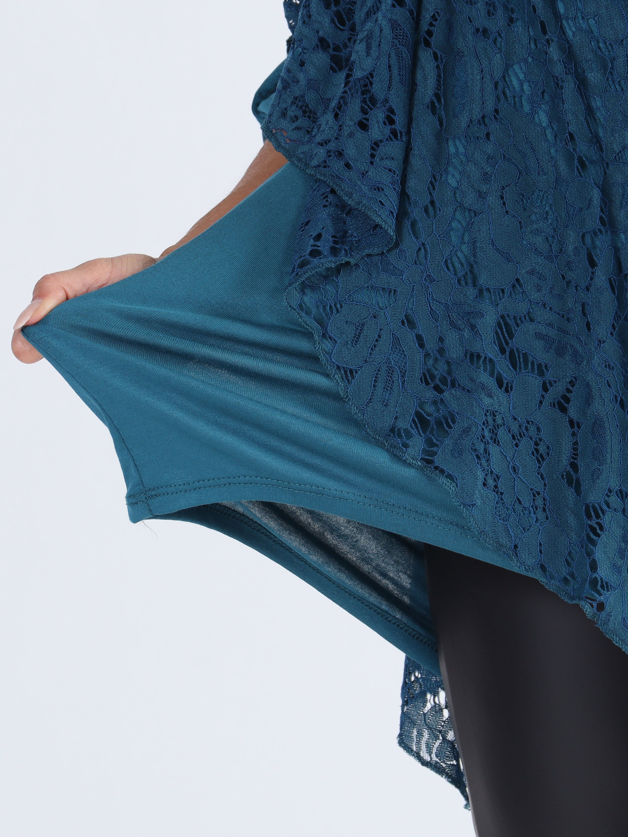 Kenya Lace Shirt - Plus size tunika med spetslager